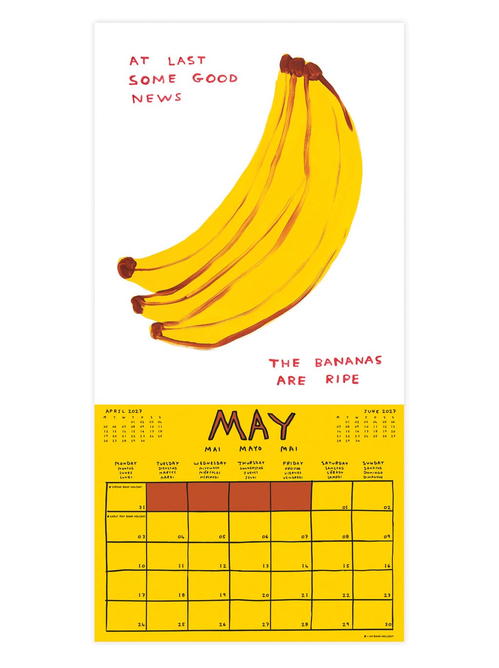 2027 Wall Calendar | David Shrigley