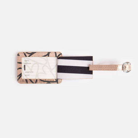 Luggage Tag | Rose gold hearts