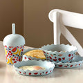Blue Fruits Silicone Bowl and Plate Set