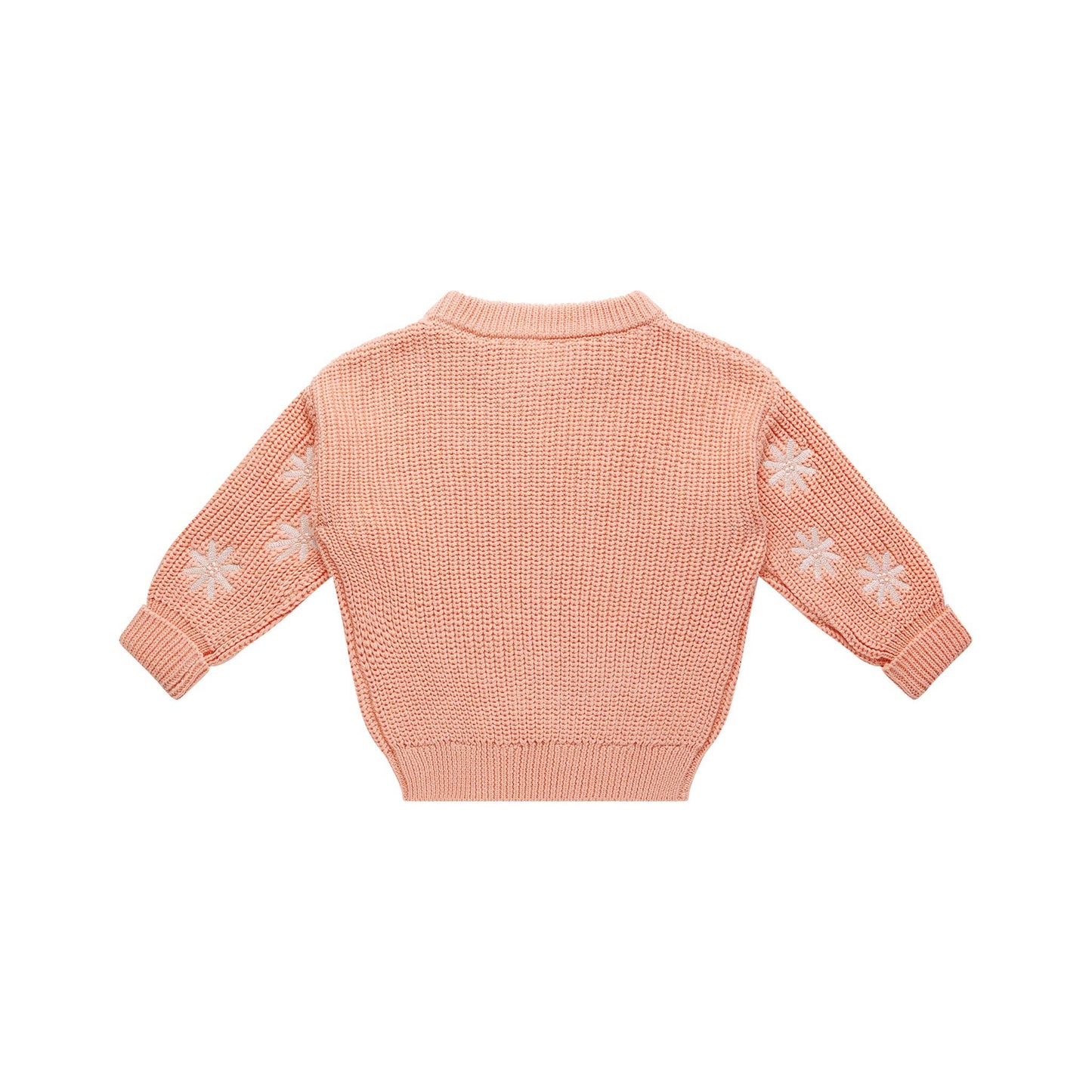 Embroidered Knit Jumper | Pearl