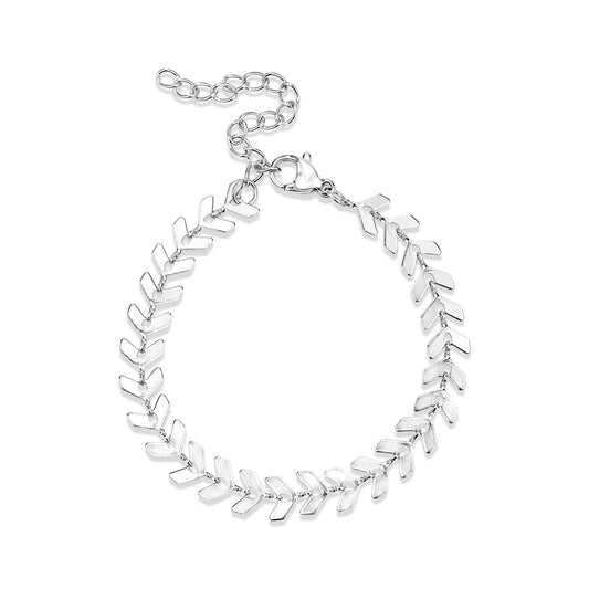 Chevron Chain Bracelet | Gold & Stainless Steel