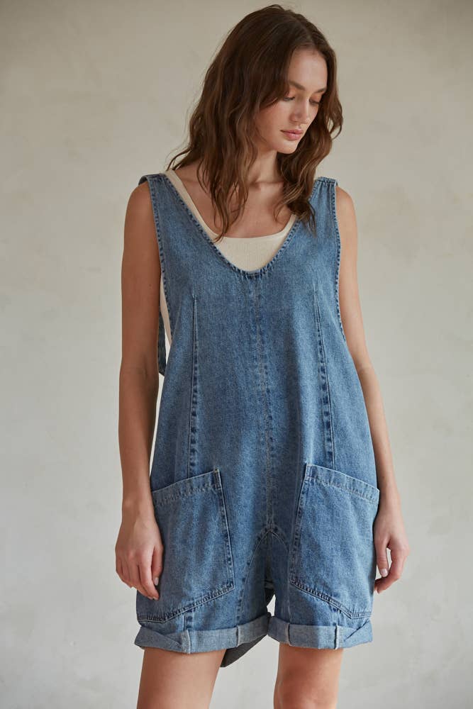 Denim Romper