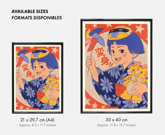"Henshin girl" Poster | 21 x 29.7cm (A4)