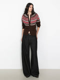Fair Isle Knit Cardigan | 100% Wool