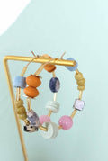Colorful Beaded Hoop Earings