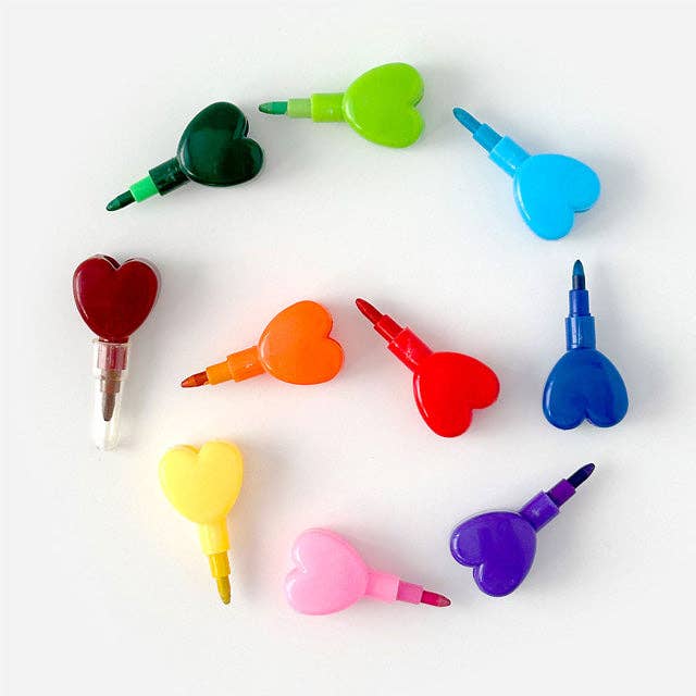 Rainbow Heart Stackable Marker Pen