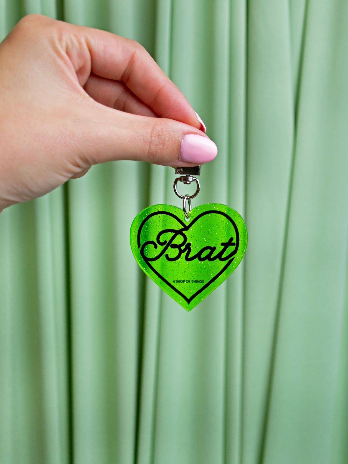 Brat Keychain | Green