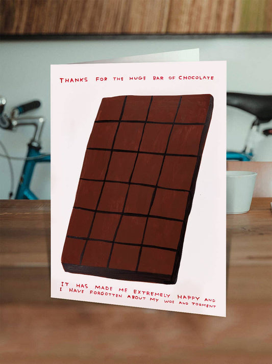 Thanks Chocolate | David Shrigley Card