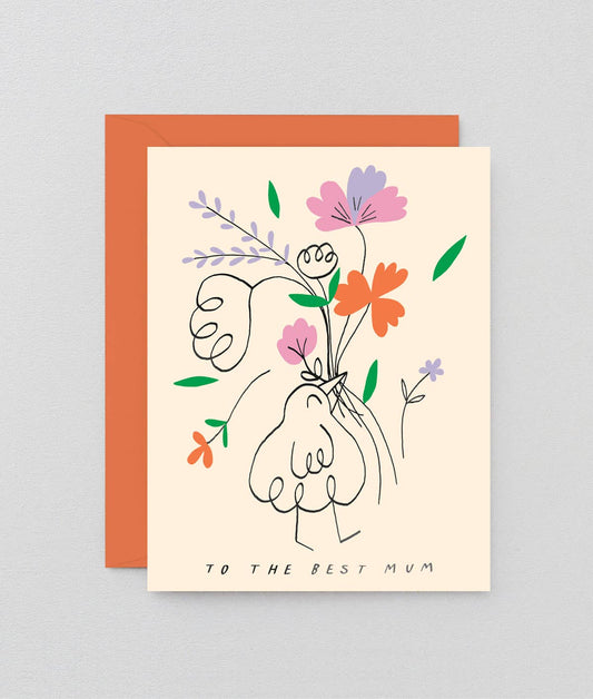 To The Best Mum Kids Greetings Card