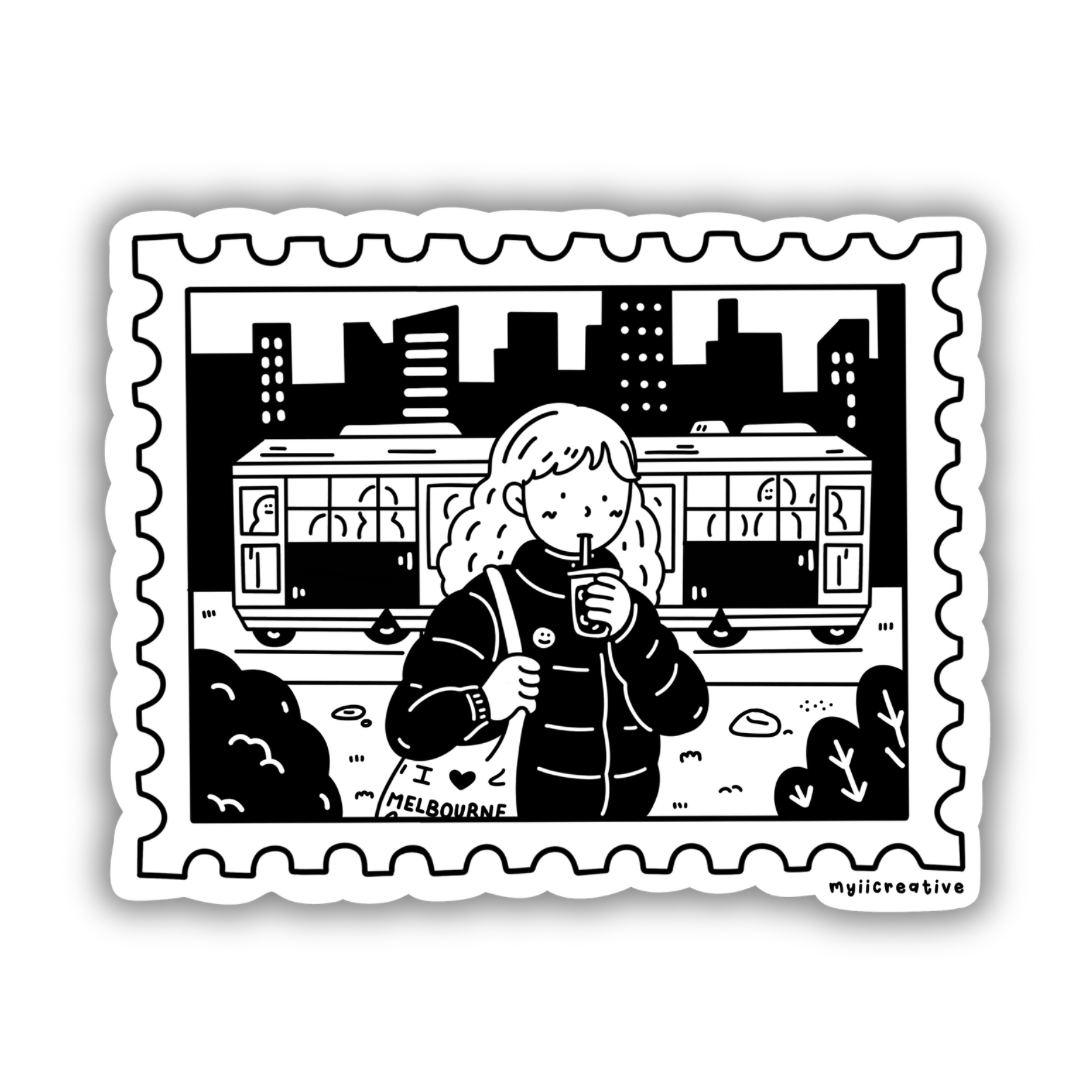 Melbourne Stamp Sticker