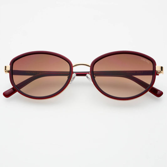 Jordan Oval Sunglasses | Burgundy