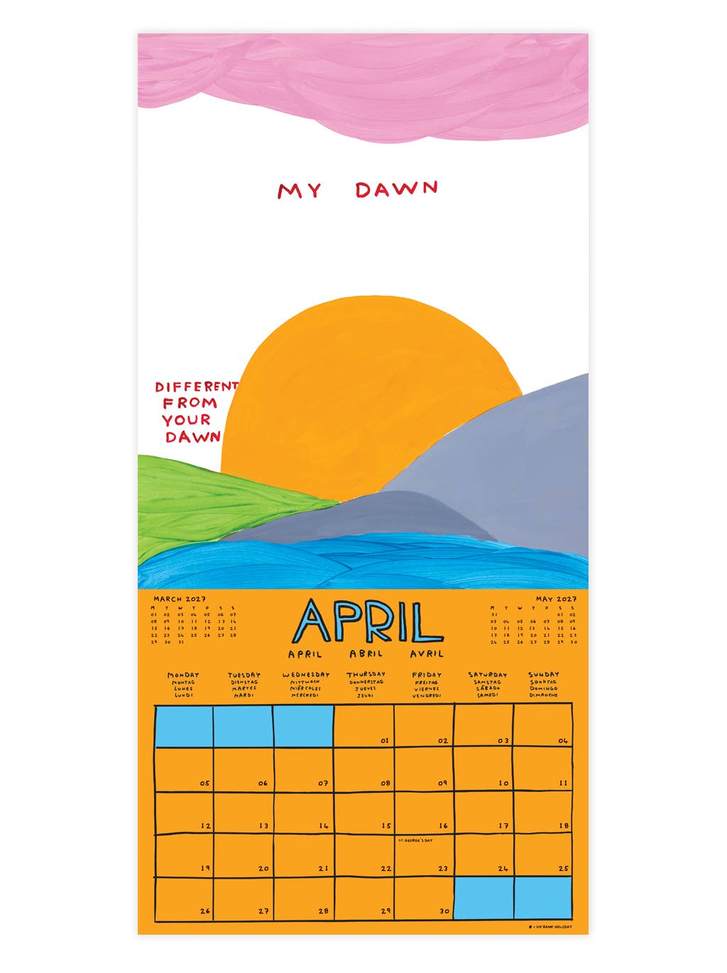 2027 Wall Calendar | David Shrigley