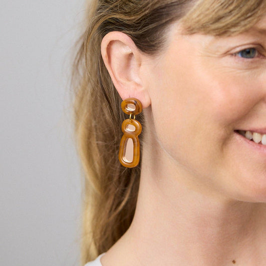 Imelda Earrings | Brown