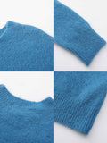 Brushed Alpaca Knitwear Jumper | Blue