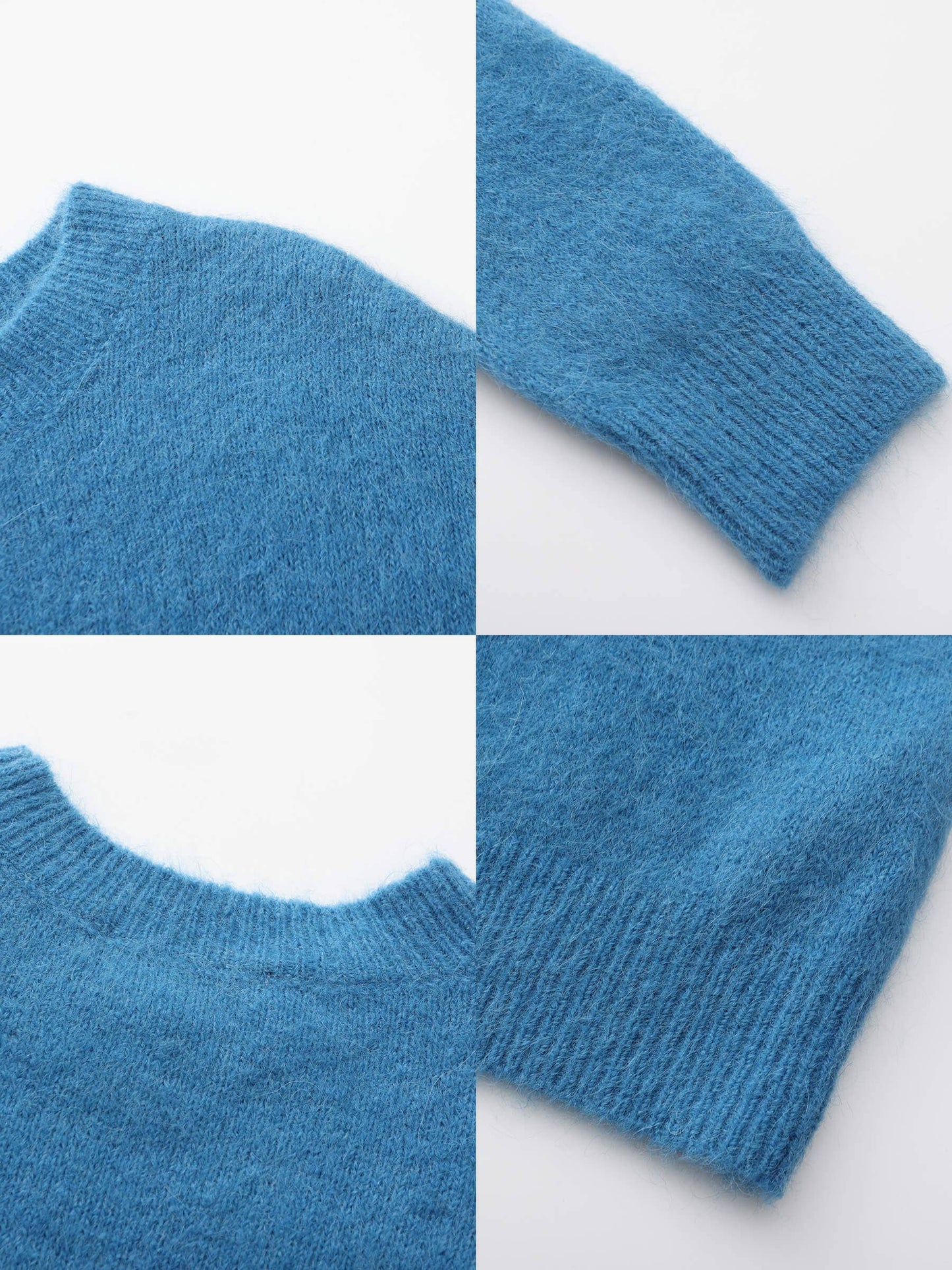 Brushed Alpaca Knitwear Jumper | Blue