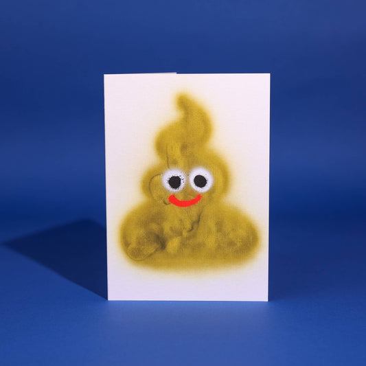 Poop Greetings Card by Jon Burgerman