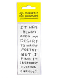 Write Poetry | Magnetic Bookmark x David Shrigley