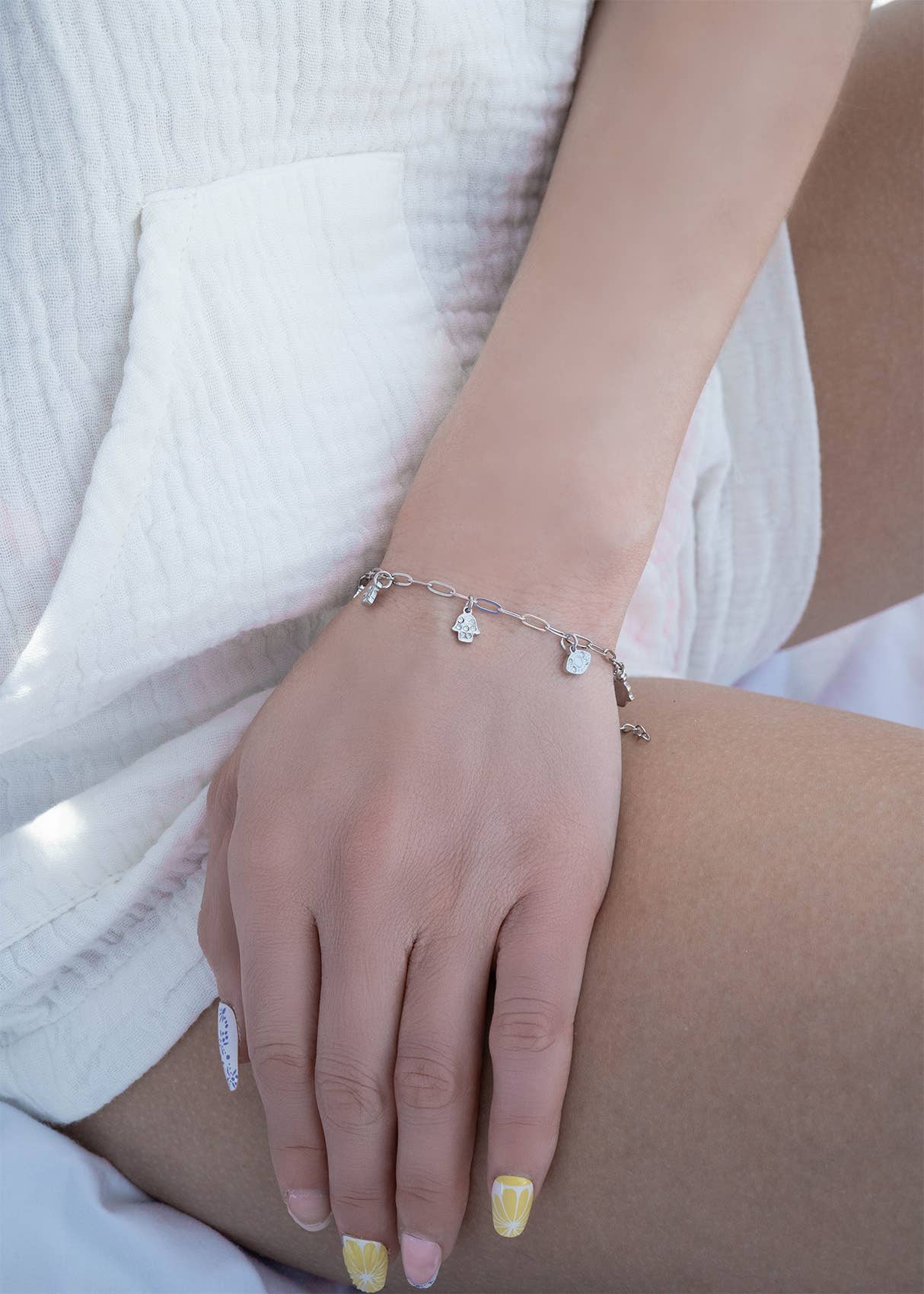 Hamsa & Evil Eye Charm Bracelet | more colours avail