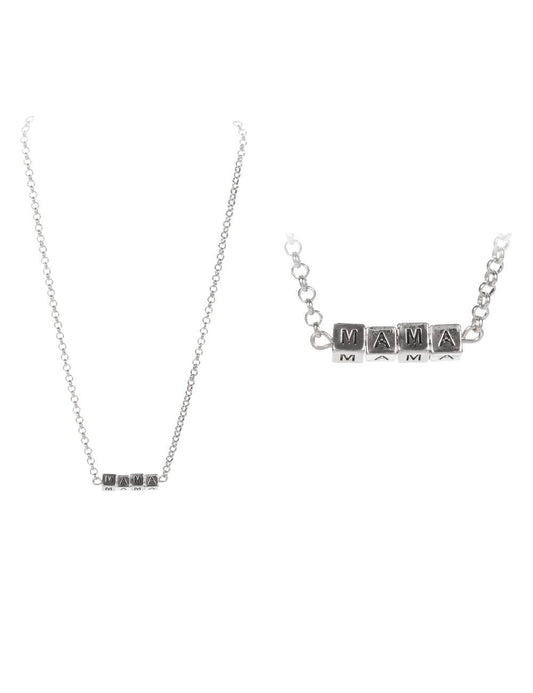 Mama Block Pendant Necklace | various colour