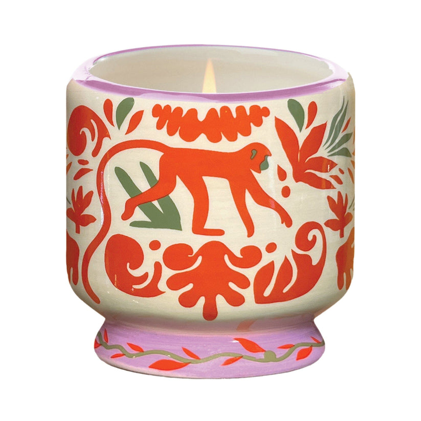 Adopo Ceramic Jungle Candle | Coconut & Amber