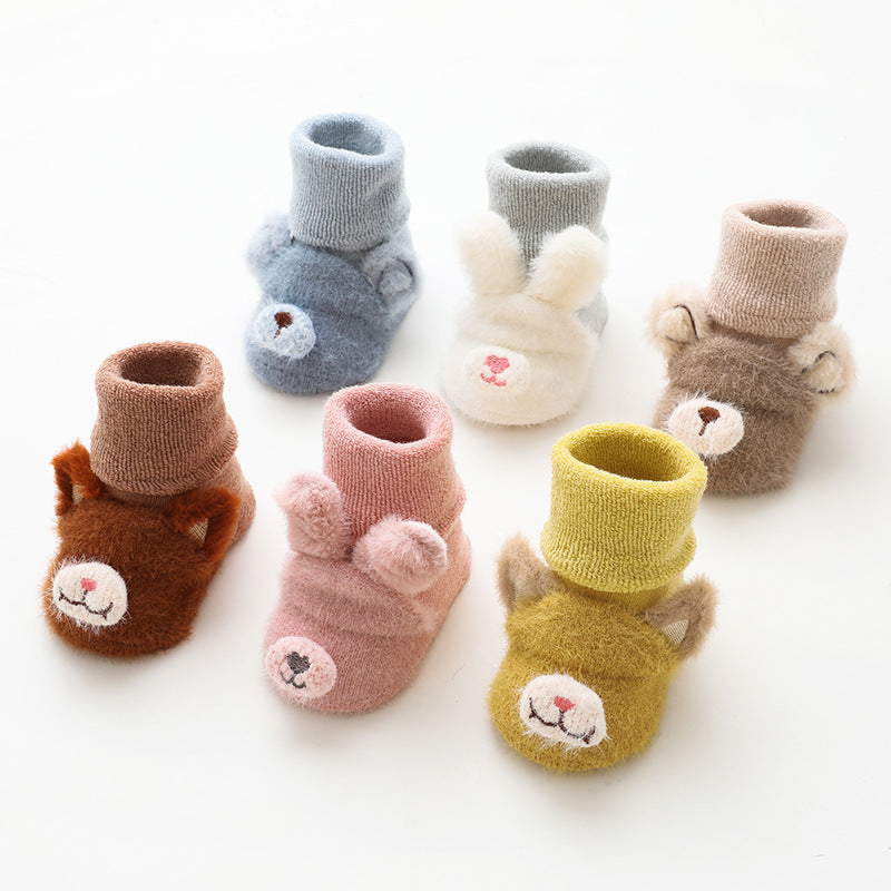 Fluffy Teddy Bear Baby Socks | Various Styles