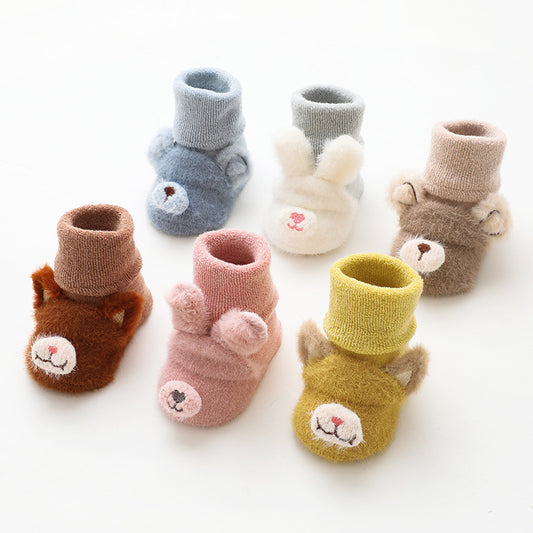 Fluffy Teddy Bear Baby Socks | Various Styles