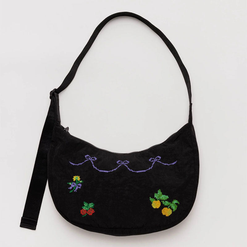 Medium Crescent Bag | Cross Stitch