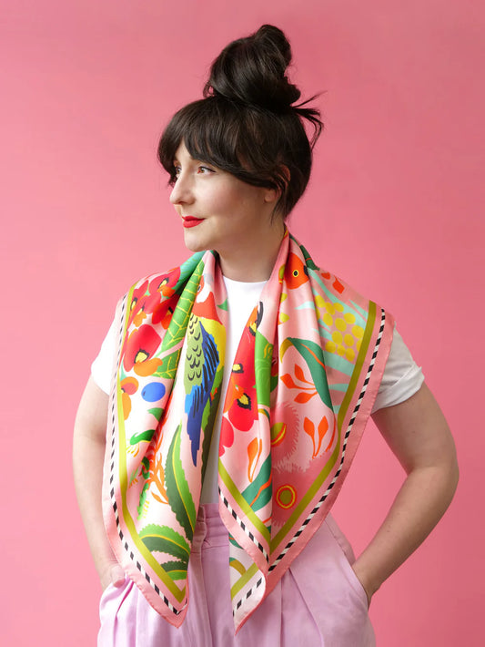 Silk Scarf | BIRDS OF PARADISE