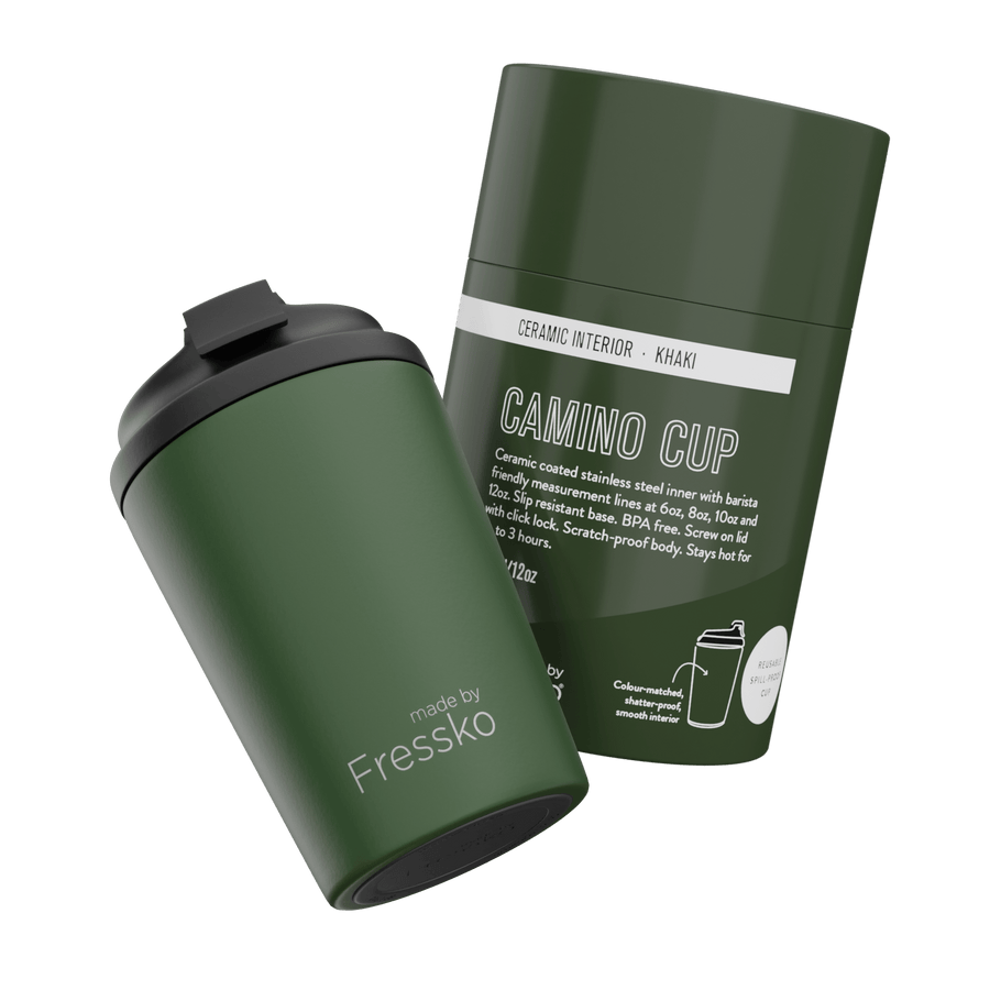 Reusable Ceramic Cup - Camino 12oz | Khaki