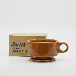 Smith Stacking Footed 260ml Soup Mug | Brown