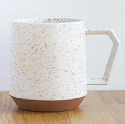 Splash Mug 380ml | Large White-orange