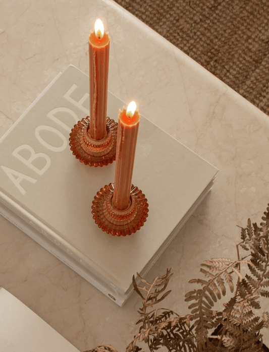 Aida Candle Holder | Amber