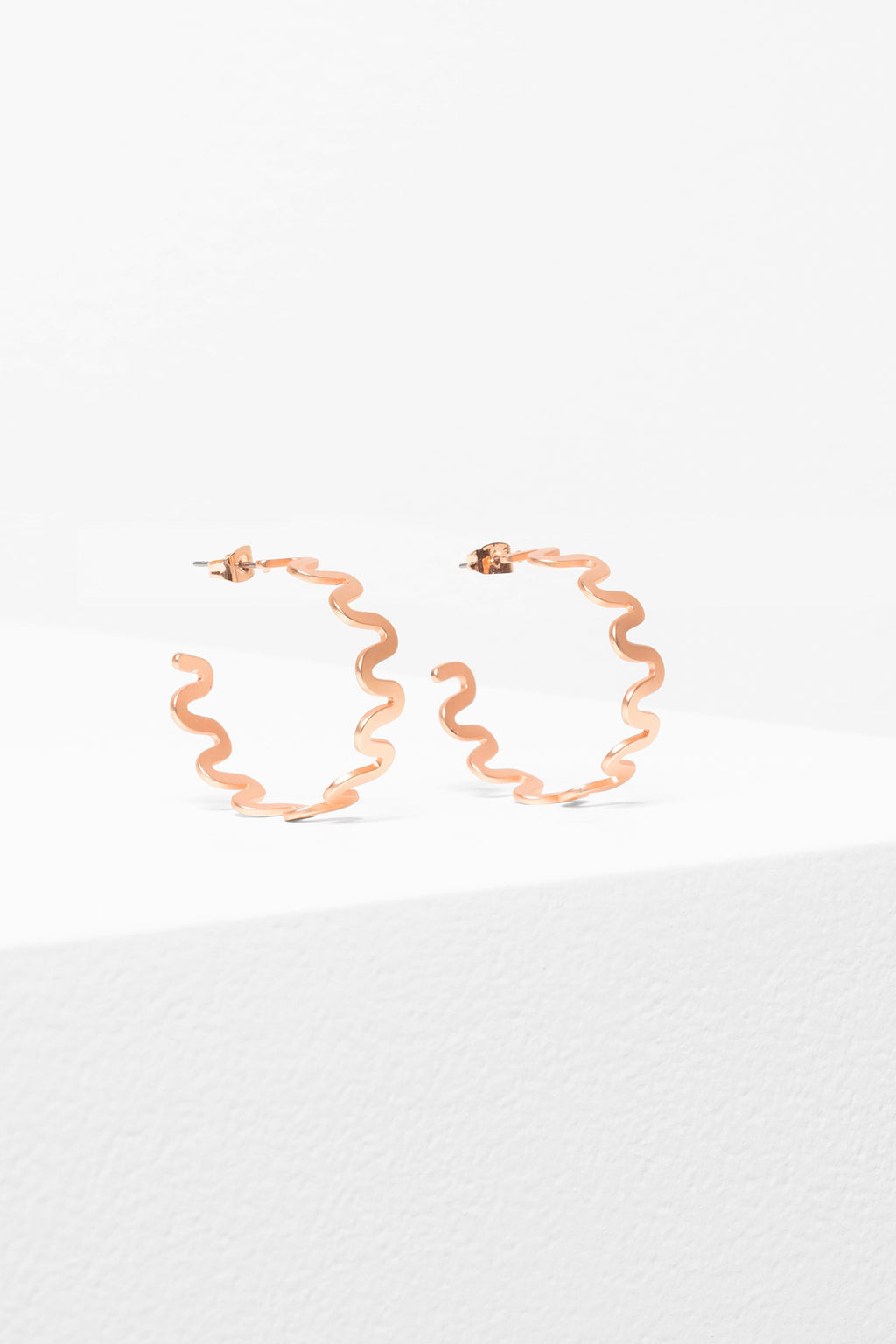 Kero Squiggle Hoop Earring | Rose Gold