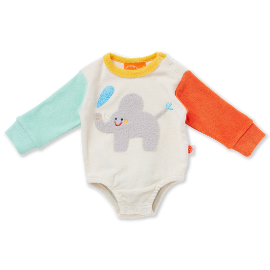 Zoo Crew Cream | Terry Long Sleeve Bodysuit