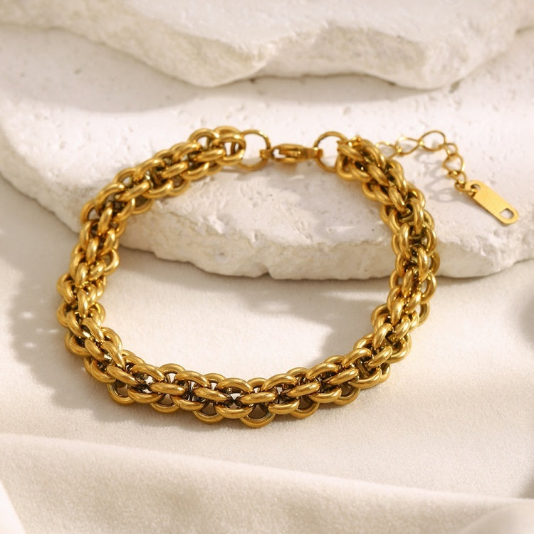 Chunky Link Chain Bracelet | Gold