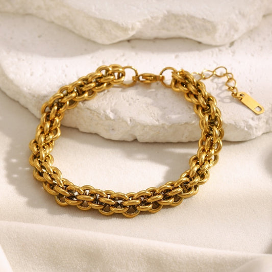Chunky Link Chain Bracelet | Gold