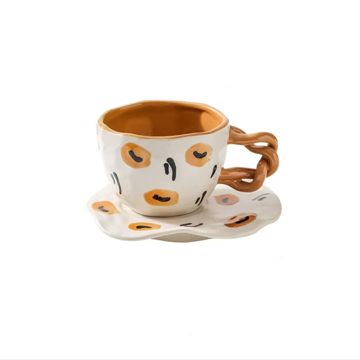 Twist Mug & Saucer Set | various colours