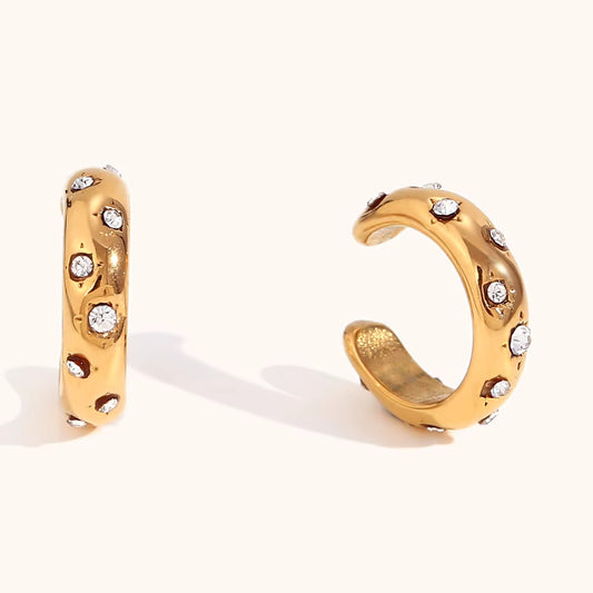 mini hoop ear cuff | gold & silver
