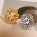 Chunky Flower Pearl Ring | Various Colours