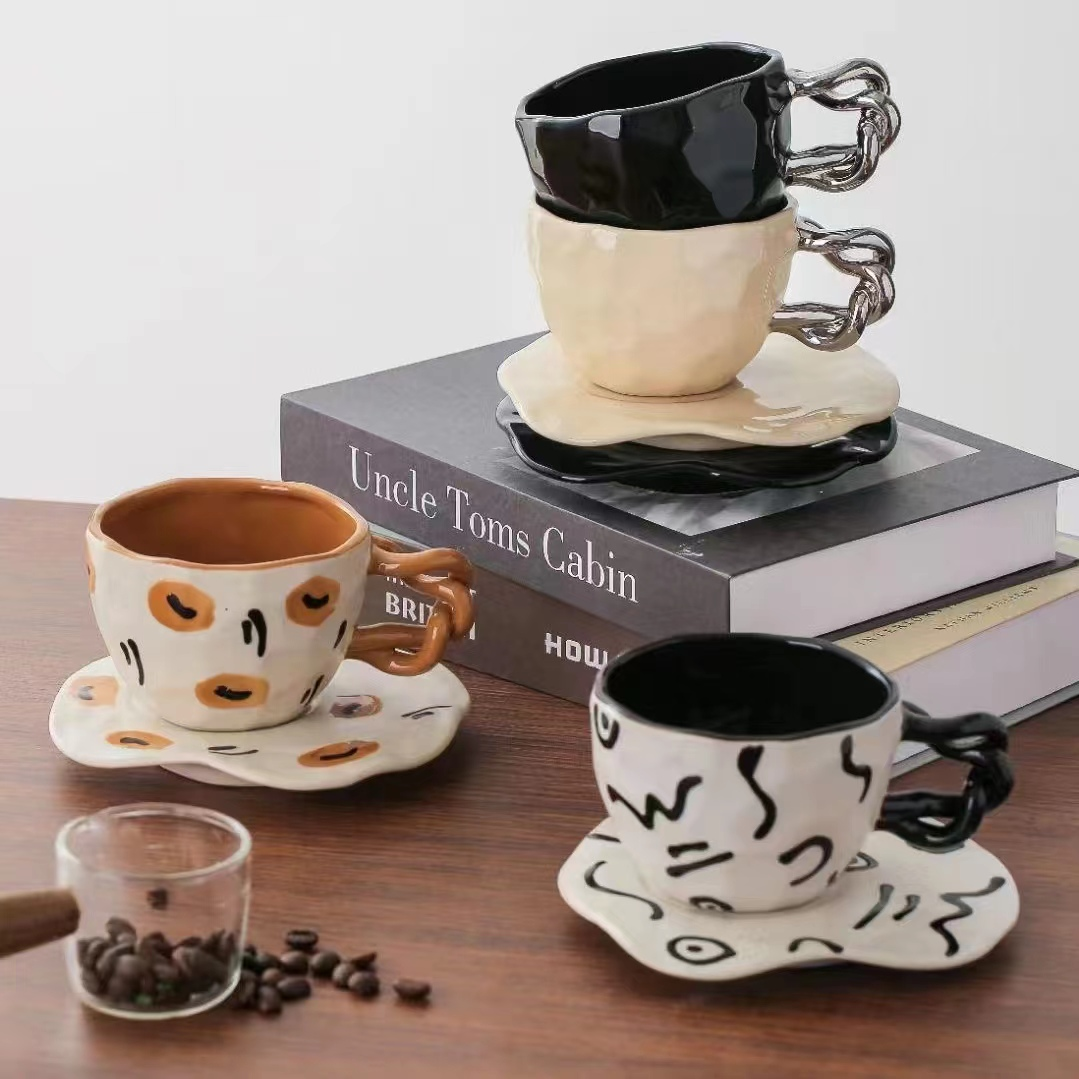 Twist Mug & Saucer Set | various colours