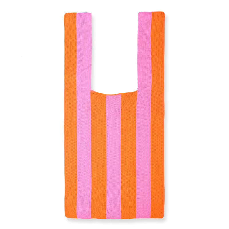 Knit Tote Bag  | Assorted Stripe Colours