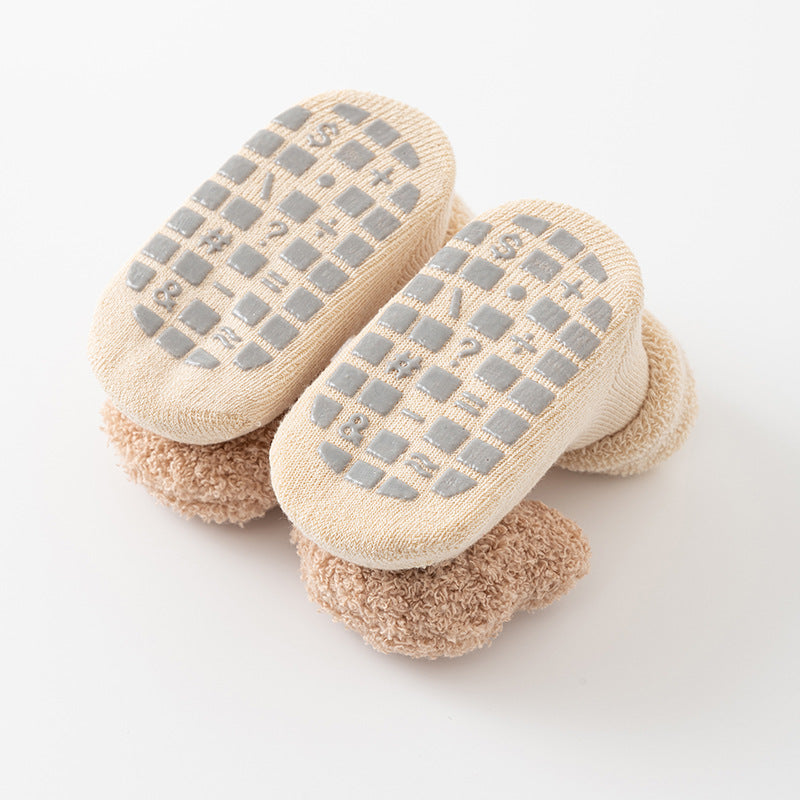 Fluffy Teddy Bear Baby Socks | Various Colours