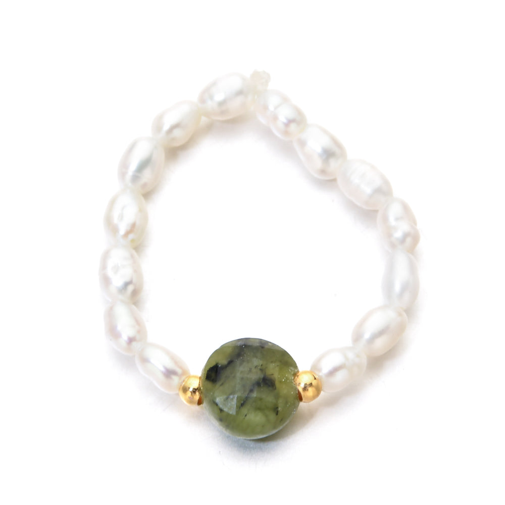 multicolour beaded elastic ring | various colours