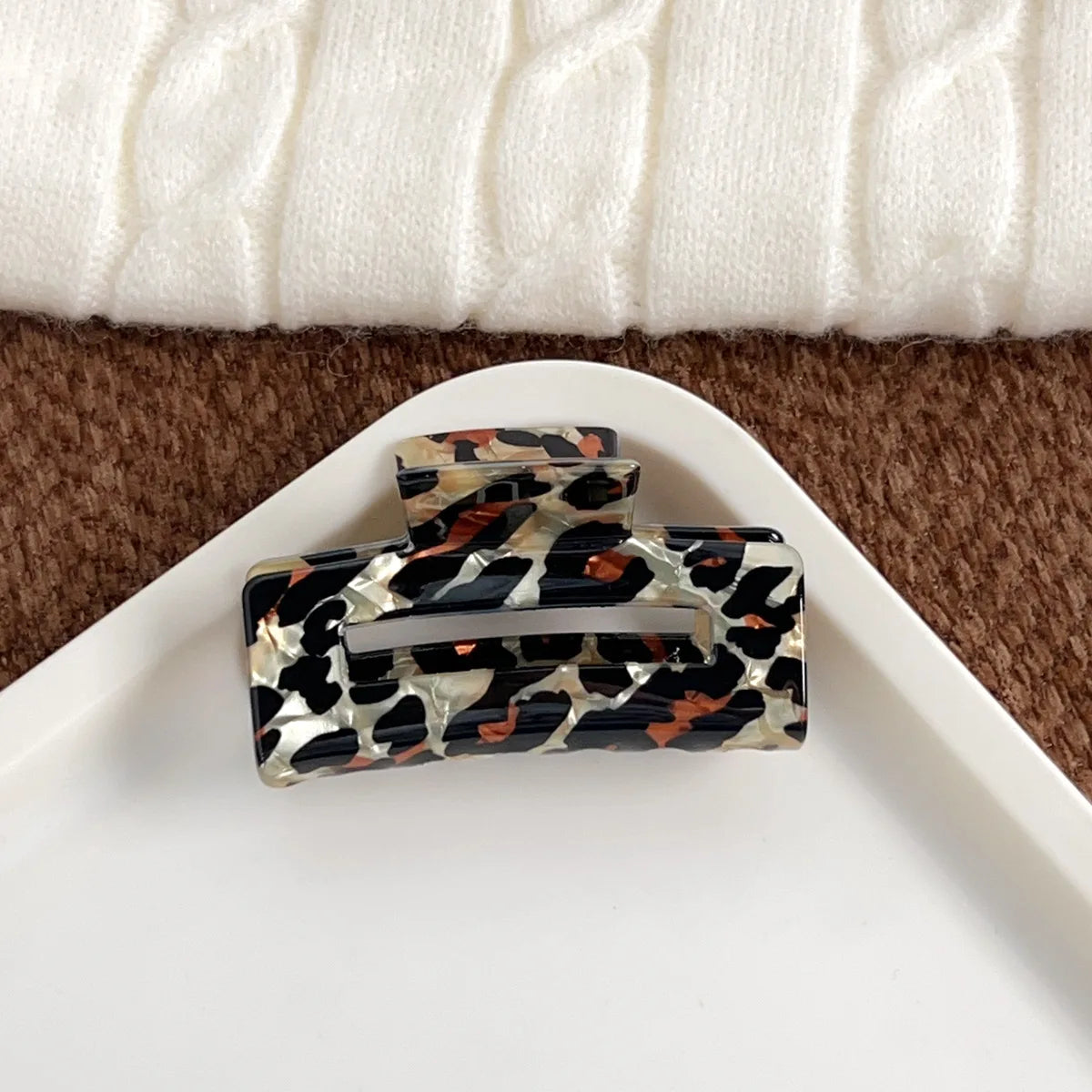 Animal Print Hair Claw | Square - Medium