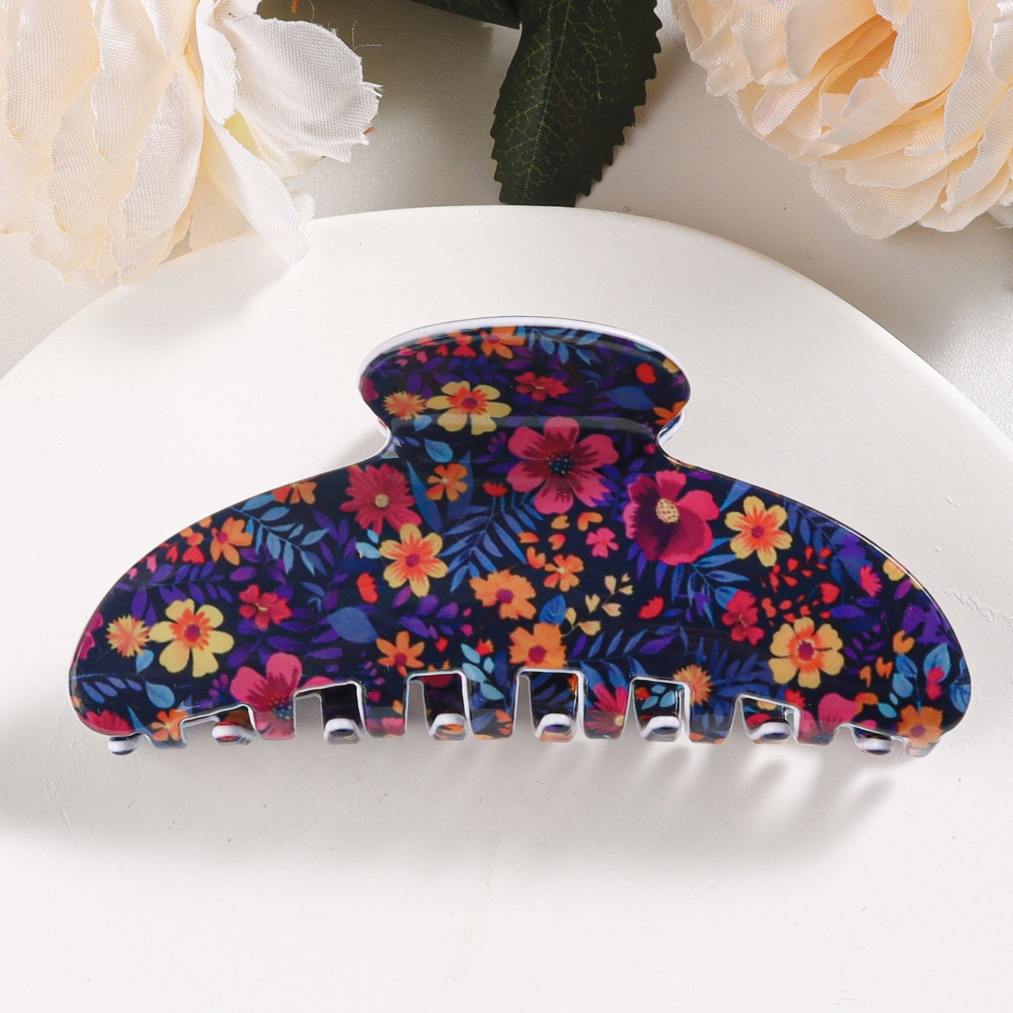 Floral Hair Claw | Multi Coloured