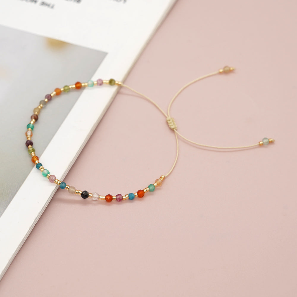 Colourful Beaded Bracelet | Adjustable