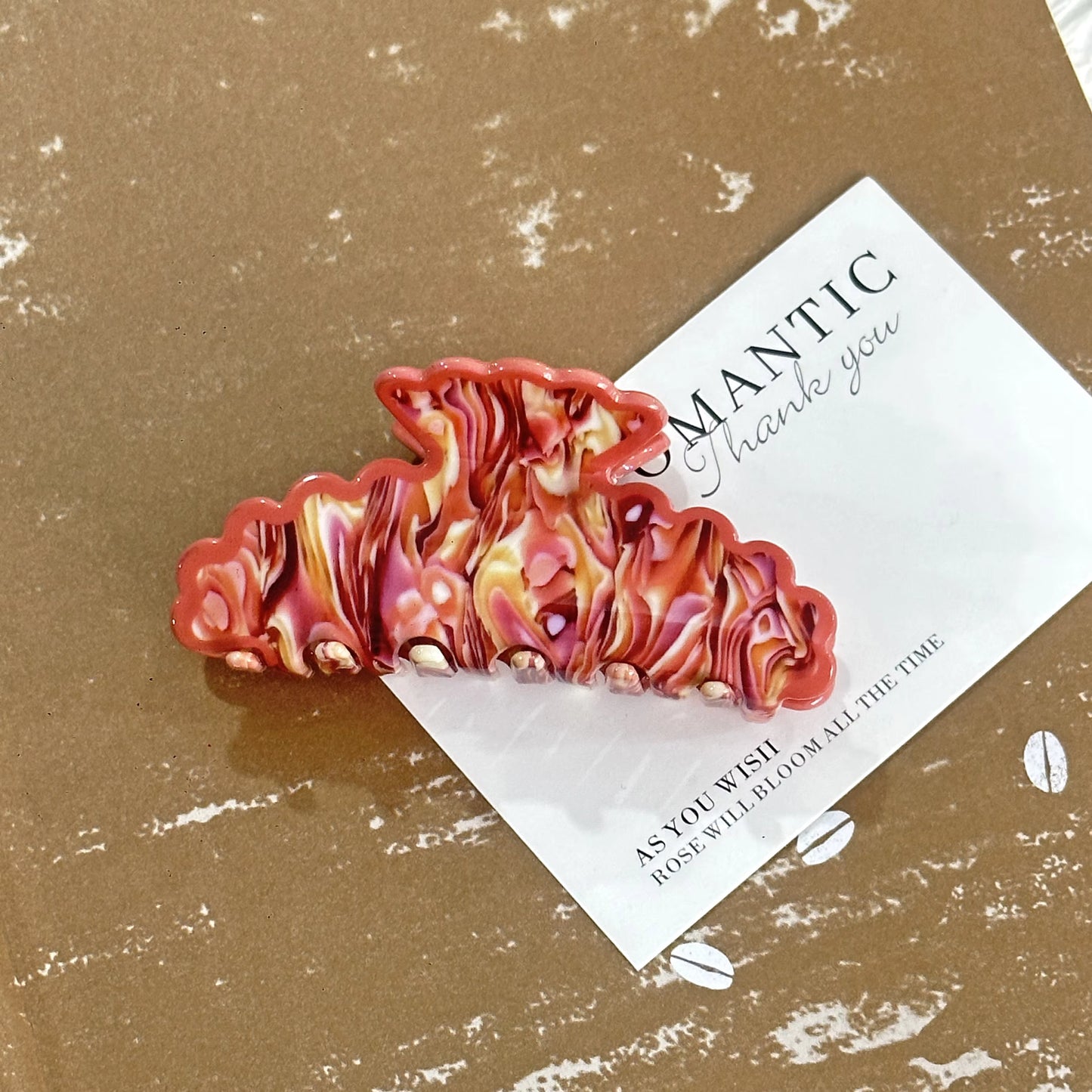 large wave hair claw | multicoloured