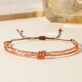 Metallic Glass Bead Slider Bracelet | Various Colours
