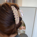 floral rhinestone | round hair claw