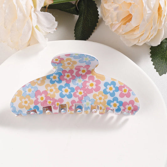 Floral Hair Claw | Multi Coloured